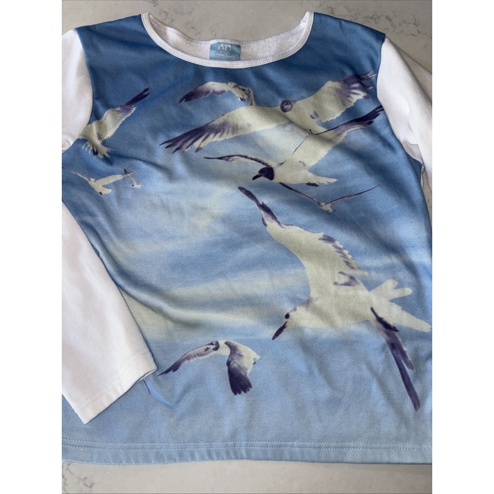 Taylor Swift 1989 Seagull Sweatshirt Blue‎ White Long Sleeve Merch Small